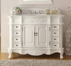 You can get quality cabinetry with marble or quartz countertops for a fraction of the price of custom cabinets and countertops. 42 Inch Bathroom Vanity Antique White Traditional