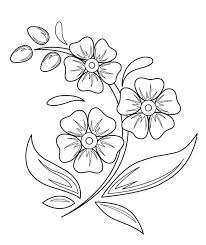 Printable Flowers Coloring Pages In 2020 Easy Flower Drawings Pretty Flower Drawing Beautiful Flower Drawings