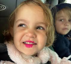 Somebody is feeling fancy and got into Willow's lip stain. 😂😂