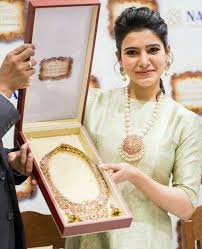 Gold jewellery designs, indian jewellery, south indian jewellery, bridal jewellery, wedding jewellery, vaddanam weight and price. Samantha Ruth Prabhu At The Launch Of Nac Jewellers Antique Jewelry Exhibition Bridal Gold Jewellery Wedding Jewellery Collection Gold Jewellery Design