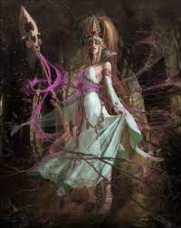 Alarielle The Radiant Is The Current Everqueen Of The High Elves And The Eleventh To Rule Since The Time Of Phoenix King Aen Elf Art High Elf Warhammer Fantasy