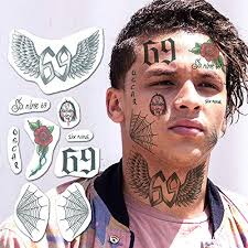 This includes the area below the jaw, the area above the collarbone, and even the nape. Amazon Com 6ix9ine Temporary Tattoo Face Neck Tattoos Beauty