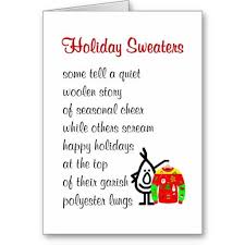 Holiday Sweaters A Funny Christmas Poem Zazzle Com Funny Christmas Poems Christmas Poems Holiday Design Card