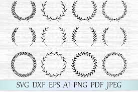 Download The Wedding Craft Bundle Design Bundles Laurel Wreath Invitation Clipart Svg