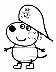 Cartoon printable peppa pig george coloring pages. Amico Di Peppa Pig Vestito Da Pirata Disegno Da Colorare Gratis Maleboger Gurli Gris Kreativ