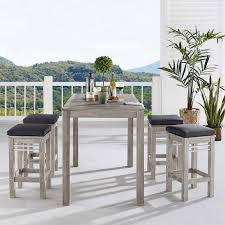 2 chairs & small table modern design piece. Westlake Modern Wooden Outdoor Bar Set Eurway