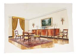 Check spelling or type a new query. 1960s French Interior Gouache Design Project Depicting A Dining Room Chairish