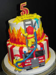 Happy Birthday Cake On Fire Plumeria Cake Studio Firefighter Birthday Cake Firefighter Birthday Cakes Firetruck Cake Fireman Cake