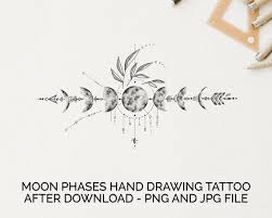 Find over 100+ of the best free moon phases images. Moon Phase Cycle Small Feminine Womanhood Tattoo Design Line Etsy