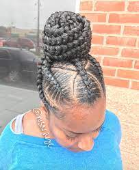 Nice Feed In Bun Via Nisaraye Https Blackhairinformation Com Hairstyle Gallery Nice Fe Goddess Braids Hairstyles Braided Hairstyles Braided Bun Hairstyles