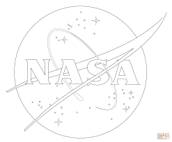 Nasa Logo Space Coloring Pages Nasa Drawing Space Drawings