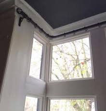 For 135 degree bends a maximum fitting why choose this 3 sided eyelet bay curtain pole. Bespoke Bay Bi Fold Eyelet Poles Creative Curtains Interiors