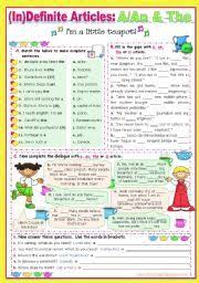 Definite Indefinite Articles A An The Or Zero Article Definite And Indefinite Articles English Exercises Grammar Worksheets