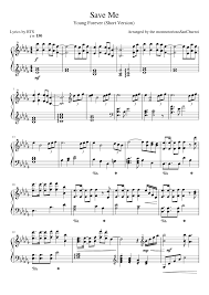Save Me Bts Sheet Music For Piano Download Free In Pdf Or Midi Musescore Com Piano Sheet Music Piano Sheet Piano Music Notes