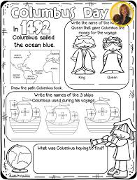 Columbus Day Christopher Columbus Worksheets Columbus Day Homeschool Social Studies