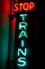 Stop Trains Train Vintage Neon Signs Neon Light Signs