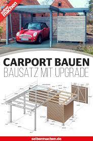 Multifunktionscarport Fahrradschuppenanbau Carportbausatz Billigangebot Zustzlichem Erweiterung Sichtschutz Unterstan Carport Building A Garage Pergola