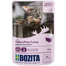 Bozita Pouch Hindi Etli Tahilsiz Konserve Kedi Mamasi 85 Gr