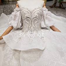 Wir sind sicher, dass unter unseren brautkleidern das kleid ihrer träume ist. Htl980 Vestido De Noiva 2020 Prinzessin Hochzeit Kleider Puff Sleeve Perlen Kristall China Brautkleider In Der Turkei Robe De Mariee 50 Off