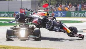 Huge verstappen crash after contact with championship rival hamilton. 63vj8lie 5goam