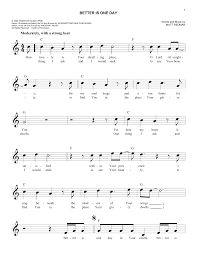 Better is one day chords / audio (transposable): Better Is One Day Sheet Music Matt Redman Lead Sheet Fake Book
