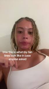 Black Girl with Tan Lines How