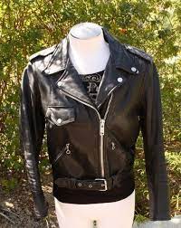 Small Vintage 80s Black Leather Motorcycle Jacket With Etsy Black Leather Motorcycle Jacket Leather Motorcycle Jacket Jackets