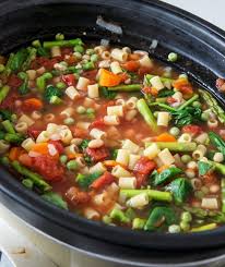 Springtime Crockpot Minestrone Recipe Vegetarian Crockpot Vegetarian Crockpot Recipes Vegetarian Recipes Easy