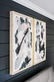 How To Frame A Canvas Painting Low Cost Easy Frames For Canvas Paintings Diy Canvas Frame Framing Canvas Art