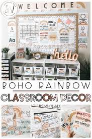Let's make it inspiring and welcoming! Boho Rainbow Classroom Decor In 2021 Elementary Classroom Decor Classroom Decor Inspirational Classroom Posters