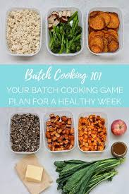 Batch Cooking For A Healthy Week This Is Your Game Plan With A 4 Step Approach To Batch Cooking For In 2020 Batch Cooking Healthy Cooking For Beginners Batch Cooking