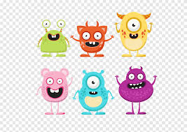 How to draw cute cartoon monsters from simple shapes, letters and numbers for kids. Cartoon Drawing Monster Cute Little Monster Painted Hand Png Pngegg