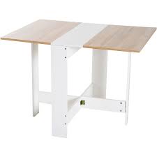 Si dispones de poco espacio, una excelente opción son las mesas de pared abatibles que puedes complementar con unas sillas plegables, o si tu cocina es un poco más amplia y puedes poner una mesa, elige unas sillas de cocina modernas o unos bancos. Homcom Mesa Plegable Cocina Salon Mesa Auxiliar 2 Alas Abatibles Mesa Auxiliar Es833 4470731