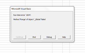 Runtime Error 1004 Method Range Of Object Global Failed Microsoft Tech Community
