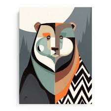 The Official Online Shop Of Artist Erik Abel Prints And Other Goodies Bear Art Geometric Bear Animal Art