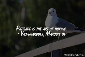 Patience Is The Art Of Vauvenargues Marquis De Quote