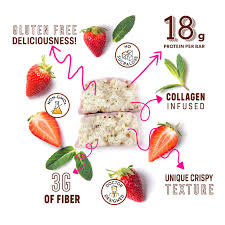 Faible Taux De Sucre Fraises Et Creme Barres De Proteines In 2020 Protein Bars Gluten Free Protein Bars Strawberries And Cream
