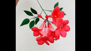 If you have any idea fr me to draw next then tell me in the comments (or not i don't really care). How To Make Paper Flower Trumpet Creeper Campsis Radicans Flower 166 Youtube