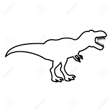 Black and white drunk or dumb tyrannosaurus rex dinosaur #1170591 by cory thoman. Dinosaur Tyrannosaurus T Rex Icon Black Color Vector Illustration Royalty Free Cliparts Vectors And Stock Illustration Image 101082210