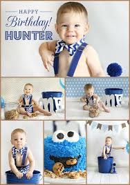 Birthday Party Ideas For 1 Year Old Baby Boy Cake Smash Sessions Monster 1st Birthdays Cookie Monster Birthday Party Cookie Monster Birthday