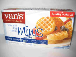 Water, brown rice flour*, potato starch*, corn flour*, soy oil*, tapioca starch*, cane sugar*, potato flour*, soy lecithin*, leavening agent (sodium acid pyrophosphate, sodium bicarbonate, and monocalcium phosphate), pear juice concentrate*, natural vanilla flavor, sea salt, *organic 6 Gluten Free Frozen Waffle Brands