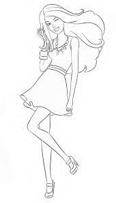 تلوين باربي رسومات تلوين للاطفال مميزة جدا موقع لتعلم الرسم ببساطة female sketch humanoid sketch art