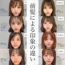 前髪似合わせ 小顔カット 前髪先生えいしょーさん on instagram 前髪による印象の違いを 厳選4選でまとめました 保存してオーダーの際にお使いください お店の場所はこちらになります 東京都中央区銀座５丁目８ ５ ニューギンザ