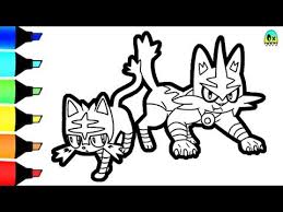 Sun moon hoopa 720 to mareani 747. Alola Pokemon Litten Evolves To Torracat I Fun Colouring For Kids Youtube