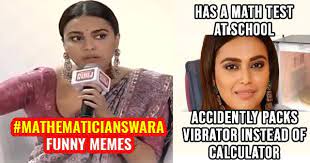 Swara bhaskar (born 9 april 1988) is an indian actress who works in the hindi film industry. Swara Bhaskar Hilarious Mathematicialswara Memes Trends On Twitter See Now Top 10 Of Bollywood Hollywood Actresses Movies Photoshoots Music Fun Spideyposts