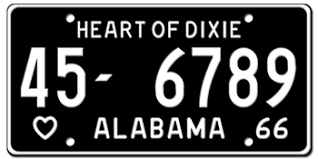 1966 Alabama State License Plate Embossed With Your Custom Number Custom Personalized Vanity Auto Plates Licenseplates Tv