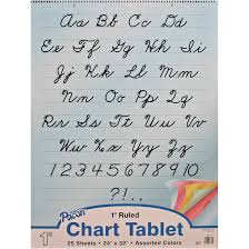 pacon 1 inch ruled colored chart tablets