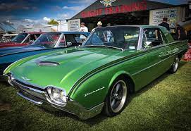 1961 Green Ford Thunderbird At The All Usa Day Fordthunderbird Fordclassiccars Mrtbird Ford Classic Cars Classic Cars Old Cars
