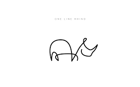 One Line Animal Logos On Behance One Line Animals Rhino Tattoo Rhino Logo