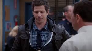 Tv Show Wardrobe Charles 1 2 At Urban Outfitters Faux Leather Moto Jacket Outfit Seen On Jake Peralta Andy Samberg In Brooklyn Nine Nine S02e15